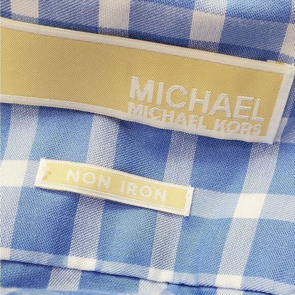 Michael Michael Kors Blue Checkered Shirt - Picture 3 of 6